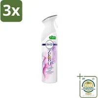 Febreze 3 x Spray - Zero % - Orchidee - Luchtverfrisser - 300ml - Grootverpakking - Luchtverfrisser - Geur Verwijderen - Orchidee Geur - Zero % - Geurmaskering