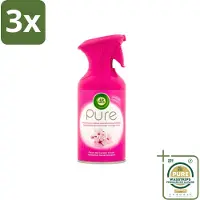 Air Wick 3 x Pure Luchtverfrisser Aziatische Kersenbloesem 250 ml - Grootverpakking - Luchtverfrisser - Aziatische Kersenbloesem - Geurverfrisser - Geurverfrisser Spray - Geur In Huis