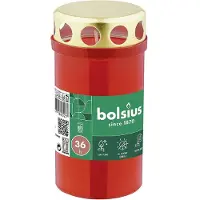 Bolsius grafkaarsen - 11 cm - Rood - Kunststof pot met metalen deksel