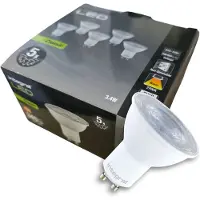 Toolstation LED lamp spot GU10 3.4W 345lm 2700K (5 Stuks)