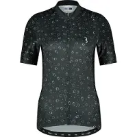 BBB Cycling Fietsshirt Dames Korte Mouw DonnaFit - Wielershirt Dames Korte Mouw - Comfortabel en Sneldrogend Wielrenshirt Dames - Zwart Bloemen - Maat XL - BBW-412
