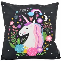 Gek op kussens! Unicorn / eenhoorn #1 | 45 x 45 cm | kussenhoes | katoen/polyester