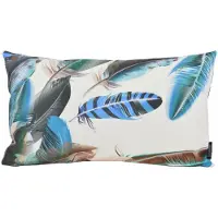 Gek op kussens! Blue/green peacock outdoor | 30 x 50 cm | kussenhoes | katoen