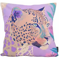 Gek op kussens! Sierkussen lila luipaard | 45 x 45 cm | katoen / polyester