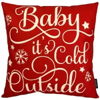 Gek op kussens! Baby it's cold outside | 45 x 45 cm | kussenhoes | katoen/linnen