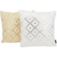 Gek op kussens! Dido silver / white | 45 x 45 cm | kussenhoes | katoen