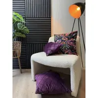 NOVÉE Velvet cross paars | 45 x 45 cm | kussenhoes | velvet/polyester
