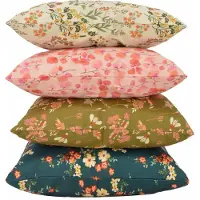 NOVÉE Mae bloom petrol outdoor | 30 x 50 cm | kussenhoes | katoen