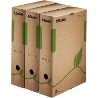 Esselte Opslag van documenten, Esselte archiefdoos ECO, DIN A4, bruin (B)80 mm gemaakt van 100% gerecycled karton, 100% recyclebaar (A4)