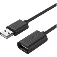 UNITEK Y-C417GBK USB-kabel, USB 2.0, 3 meter, USB-A, zwart