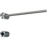 Hotbath &MORE set van 1 rails RARH 50 ROUND 50 cm met separate schakelaar Geborsteld Nikkel (Exclusief inbouwdeel)