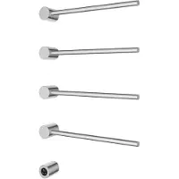 Hotbath &More RARH50 Rails Round handoekwarmerset 50cm met 4 stangen en schakelaar chroom