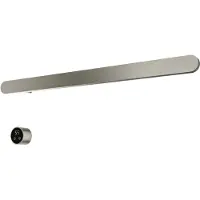 Hotbath Soft Square radiator met 1 rail 80cm met aparte schakelaar en excl. inbouwelement geborsteld nikkel