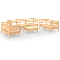 vidaXL 8-delige Loungeset massief grenenhout