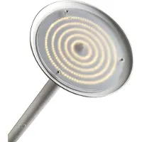 Unilux LED vloerlamp PRYSKA, vermogen 40 W, 4000 lm, 3000 K, 3 lichtsterktes, dimbaar, Ø 340 x H 1800 mm, staal & FSC-gecertificeerd hout, wit-beuk