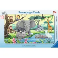 Ravensburger Puzzel Afrikaanse Dieren - 15 stukjes - Kinderpuzzel