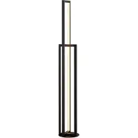 LUCANDE Vloerlampe , Hylda, dimbare, Zwart, Woonkamer, Metaal, Modern