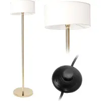 Toolight Gouden staande lamp - verstelbare kap - 155 cm hoog - modern design