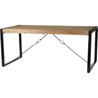 LivingFurn eetkamertafel nairobi u-pot mango hout 140x80 cm -