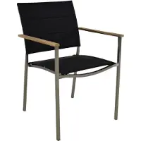 Express Marmaris - Tuinstoel - RVS frame zwart textileen