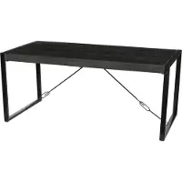 Natur24 eetkamertafel norris 200x100x76 cm mangohout / gecoat staal