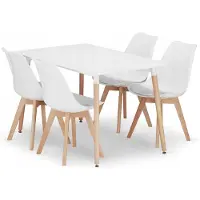 Leobert Ensemble Repas - - Adria/Mark - Wit - 120 x 80 cm - 5-delig