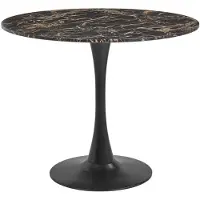 Beliani BOCA - Ronde eettafel - Zwart/Goud - 90 cm - MDF