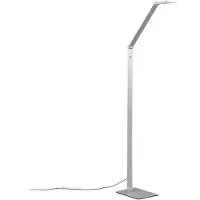 LUCANDE Vloerlampe , Resi, dimbare, Metallic, Werkkamer / Kantoor, Aluminium, Modern