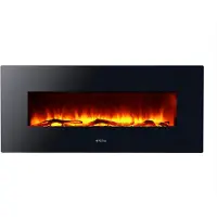 Purline CHE-515 Panoramische elektrische haard in zwart gehard glas