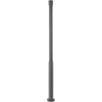 LUCANDE Dovino LED lantaarnpaal, 150 cm, zwart, Aluminium, Modern