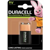 Duracell NiMH oplaadbare batterij E-Block HR22, oplaadbaar, 9 V, 1 stuk