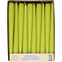 Papstar leuchterkaars 22mm limonengroen 50 stuks pak