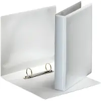Esselte personaliseerbare ringmap PP voor ft A5 rug van 4,7 cm, 2 D-ringen van 25 mm, wit - 4 stuks