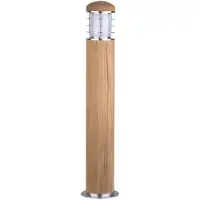 Elstead Lighting Mini LED Tuin Pilaar Poole | 1X E27 Max 40W | IP55 | Teak and Stainless Steel