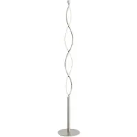 LINDBY LED-vloerlamp Auron, dimbaar, alu / grijs / zink, Woon-/ Eetkamer, Kunststof, Modern, LED vloerlamp