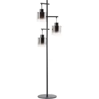 Brilliant Zwarte vloerlamp Simonis 3-lichts