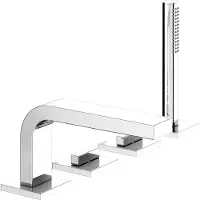 Keuco Wastafel 4-gatentapkraan Edition 11 chroom dek gemonteerde uitsteeksel 220mm