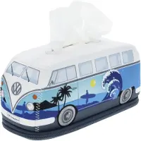 Brisa VW Collection – Volkswagen neopreen tissuehouder – papieren zakdoekjes – tissuebox voor de badkamer in T1 Bulli Bus-design (lichtblauw)