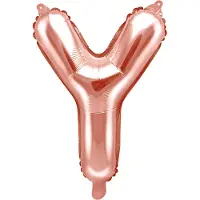 My Dream Day Partydeco - Folieballon Rose Gold Letter Y (35 cm)