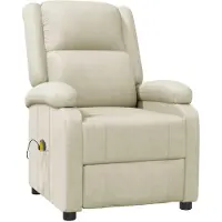 vidaXL Massagestoel kunstleer crèmewit