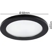 Yphix Lucca - Inbouwspot Zwart Rond - 1 Lichtpunt - G4 - Ø 68mm