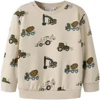 Name it MINI sweater met print - wit Jongens Katoen Ronde hals Printopdruk - maat 98