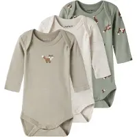 Name it Rompertje/body crème / bruin / taupe / jade groen