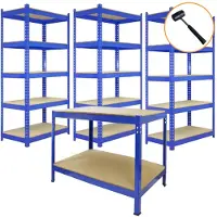 Monster Racking 3 x 120cm & 2 x 90cm Blauwe Heavy Duty Stelling