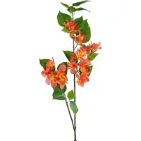 Easyplants | Kunsttak Bougainvillea 81 cm perzik | Zijde | Nepbloemen | perzik | Onderhoudsvrij | Kant-en-klaar