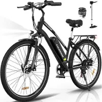 Colorway Elektrische Fiets BK27 - Trendy 28 Inch City Commuter EBike met Afneembare 36V 15Ah Lithium Batterij - Mountain E-Bike met 250W Motor - 7 Versnellingen - IP54 Waterdicht