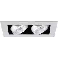 Yphix Napoli - Inbouwspot Aluminium Dubbel - Kantelbaar - 2 Lichtpunten - 160x100mm