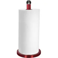 Cheffinger , Keukenrolhouder met metallic effect en stabiele zware voet, Rood