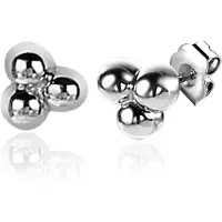 Zinzi zilveren oorknopjes 4mm 3 bolletjes ZIO2169