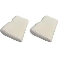 Vente-unique Set van 2 hoofdkussens DODO - perfecte ondersteuning van het hoofd - vormvast - H 32 x B 52 cm - PERFECT POSITION